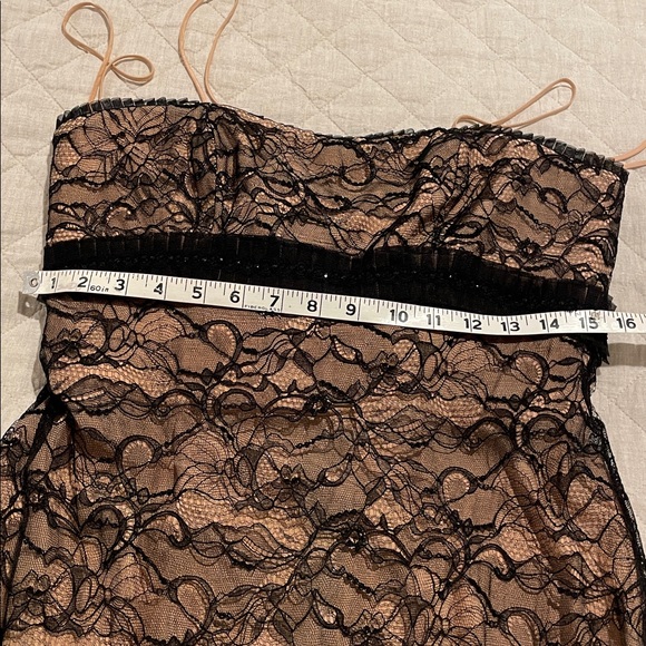 Vintage Badgley Mischka Black Lace Strapless Gown - Picture 13 of 16